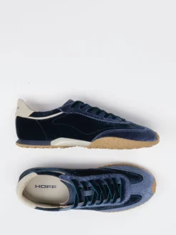 THE HOFF BRAND – Sneaker aus Velours Dunkelblau