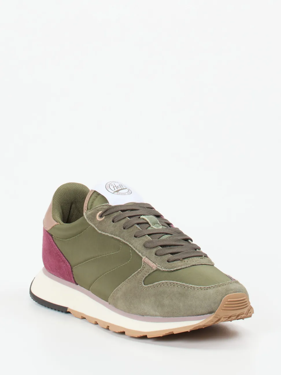 THE HOFF BRAND – Sneaker aus Velours und Textil olivgrün