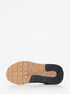 THE HOFF BRAND – Sneaker aus Velours und Textil olivgrün