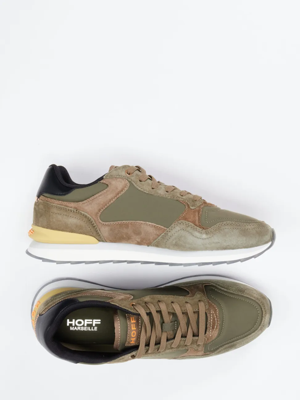 THE HOFF BRAND – Sneaker aus Veloursleder und Textil Olivgrün
