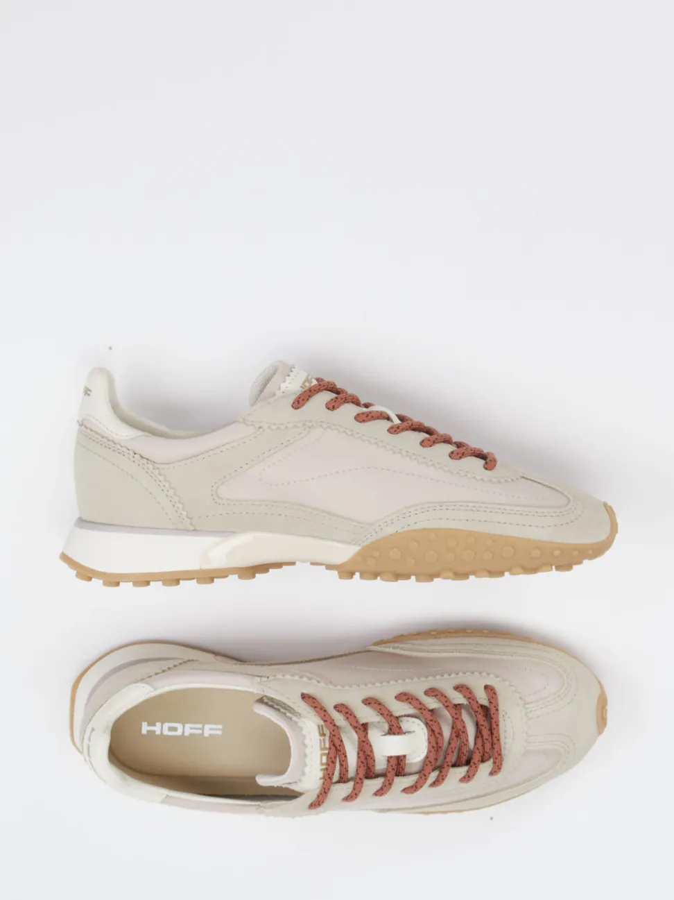THE HOFF BRAND – Sneaker aus Veloursleder/Textil beige
