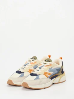 THE HOFF BRAND – Sneaker aus Textil und Veloursleder beige