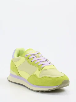 THE HOFF BRAND – Sneaker aus Textil und Veloursleder grün