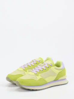 THE HOFF BRAND – Sneaker aus Textil und Veloursleder grün