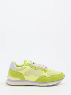 THE HOFF BRAND – Sneaker aus Textil und Veloursleder grün