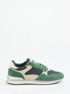 THE HOFF BRAND – Sneaker Antwerpen aus Veloursleder und Textil grün