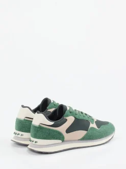 THE HOFF BRAND – Sneaker Antwerpen aus Veloursleder und Textil grün