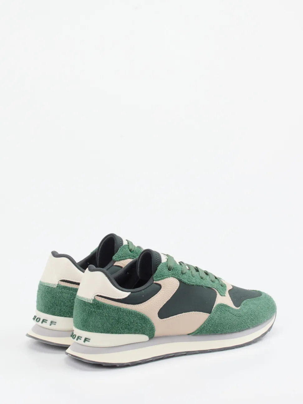 THE HOFF BRAND – Sneaker Antwerpen aus Veloursleder und Textil grün