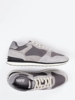 THE HOFF BRAND – Sneaker aus Veloursleder und Mesh grau