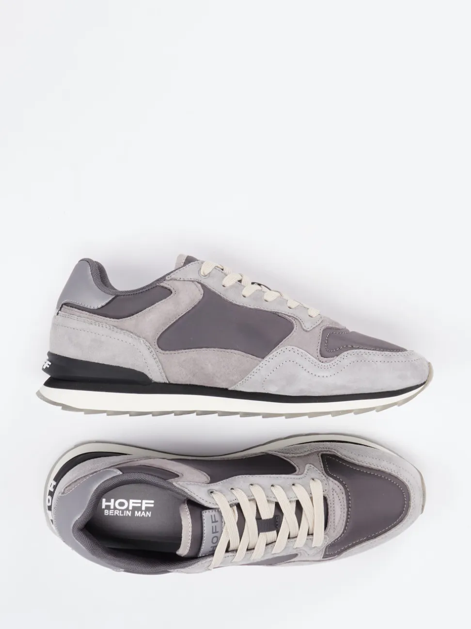 THE HOFF BRAND – Sneaker aus Veloursleder und Mesh grau