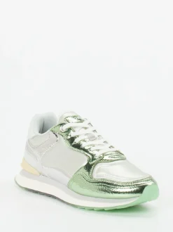 THE HOFF BRAND – Sneaker aus Metallicleder in Silber