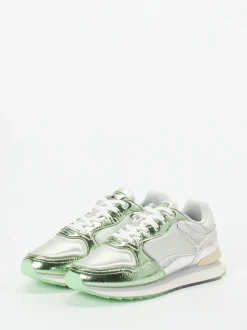 THE HOFF BRAND – Sneaker aus Metallicleder in Silber
