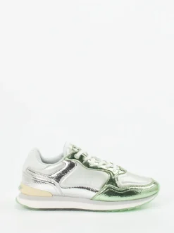 THE HOFF BRAND – Sneaker aus Metallicleder in Silber