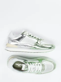 THE HOFF BRAND – Sneaker aus Metallicleder in Silber