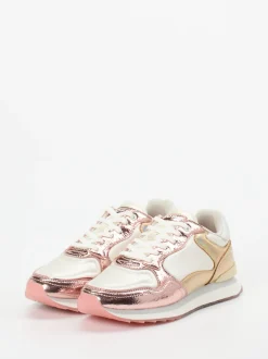 THE HOFF BRAND – Sneaker aus Metallicleder Cremeweiß