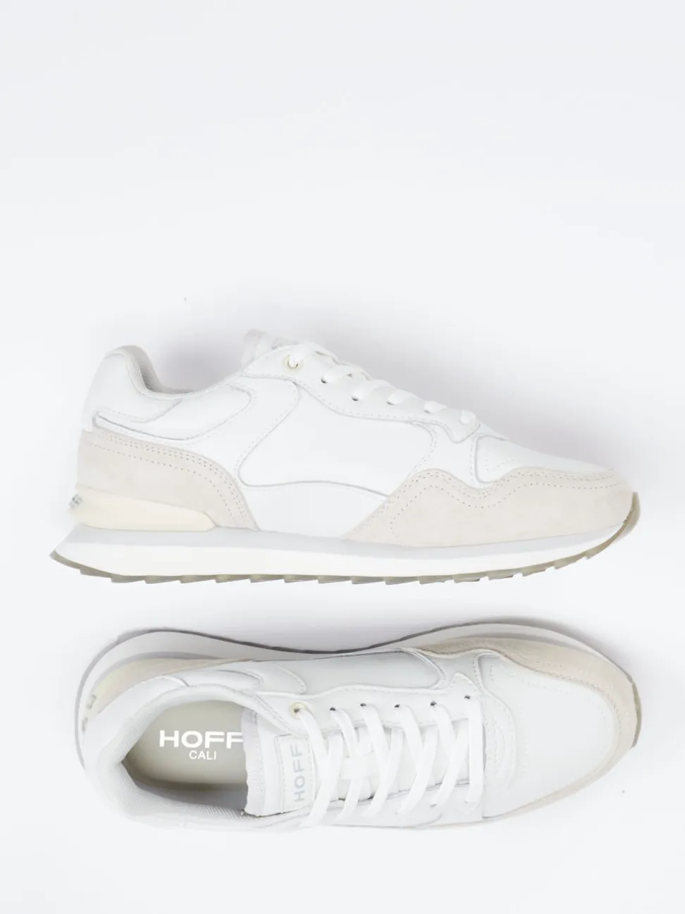 THE HOFF BRAND – Sneaker aus Lamm- und Veloursleder Offwhite