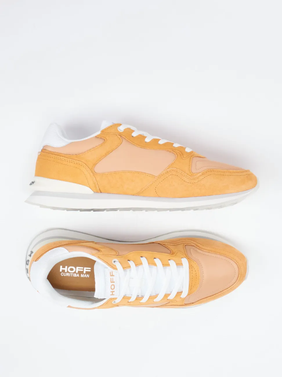 THE HOFF BRAND – Sneaker aus Veloursleder mandelorange