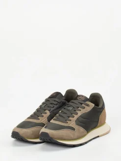 THE HOFF BRAND – Sneaker aus Veloursleder Dunkeloliv