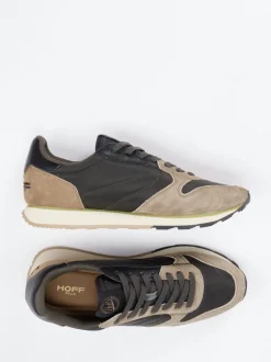 THE HOFF BRAND – Sneaker aus Veloursleder Dunkeloliv