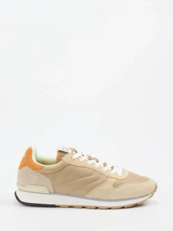 THE HOFF BRAND – Sneaker aus Textil und Veloursleder beige