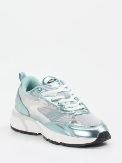 THE HOFF BRAND – Sneaker aus Metallicleder Eisblau