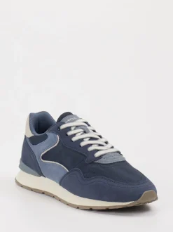 THE HOFF BRAND – Sneaker aus Textil und Lederoptik marineblau