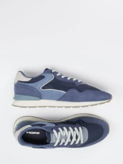THE HOFF BRAND – Sneaker aus Textil und Lederoptik marineblau