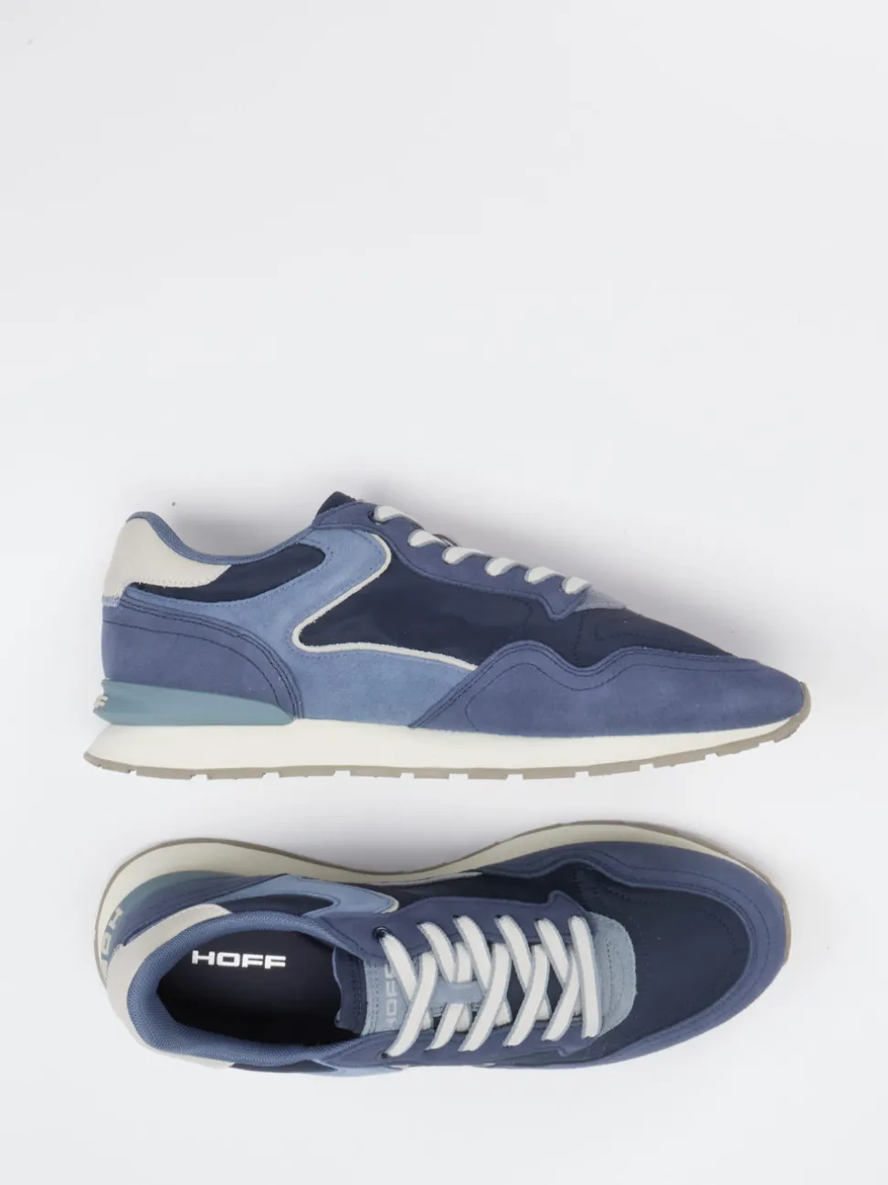 THE HOFF BRAND – Sneaker aus Textil und Lederoptik marineblau
