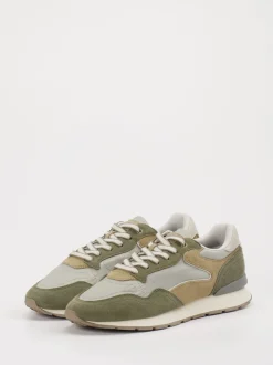 THE HOFF BRAND – Sneaker aus Leder-Mix in Graubeige