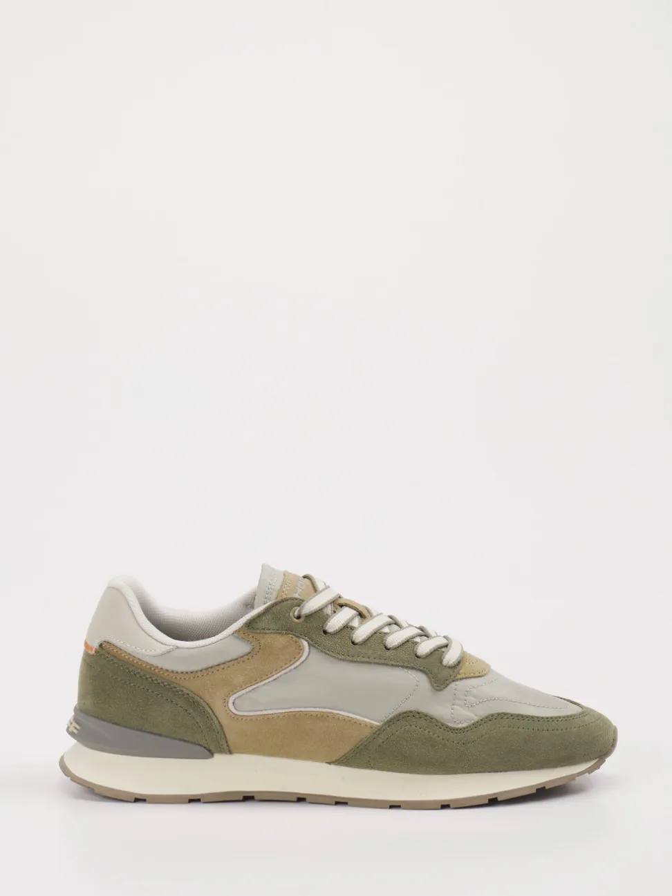THE HOFF BRAND – Sneaker aus Leder-Mix in Graubeige
