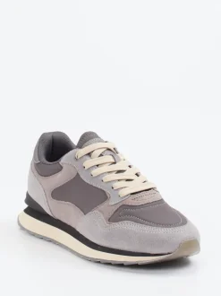 THE HOFF BRAND – Sneaker Berlin aus Veloursleder und Textil grau