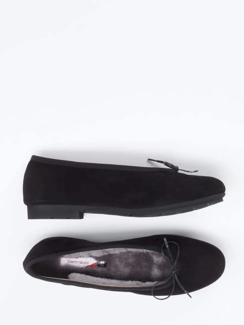 Thierry Rabotin – Ballerinas aus Veloursleder schwarz