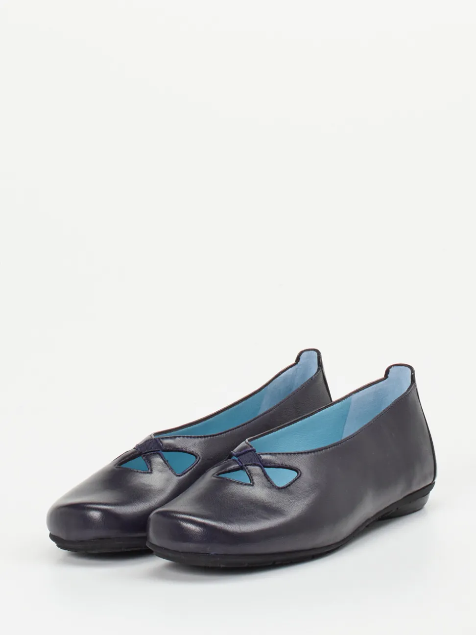 Thierry Rabotin – Ballerinas aus Lammleder Dunkelblau