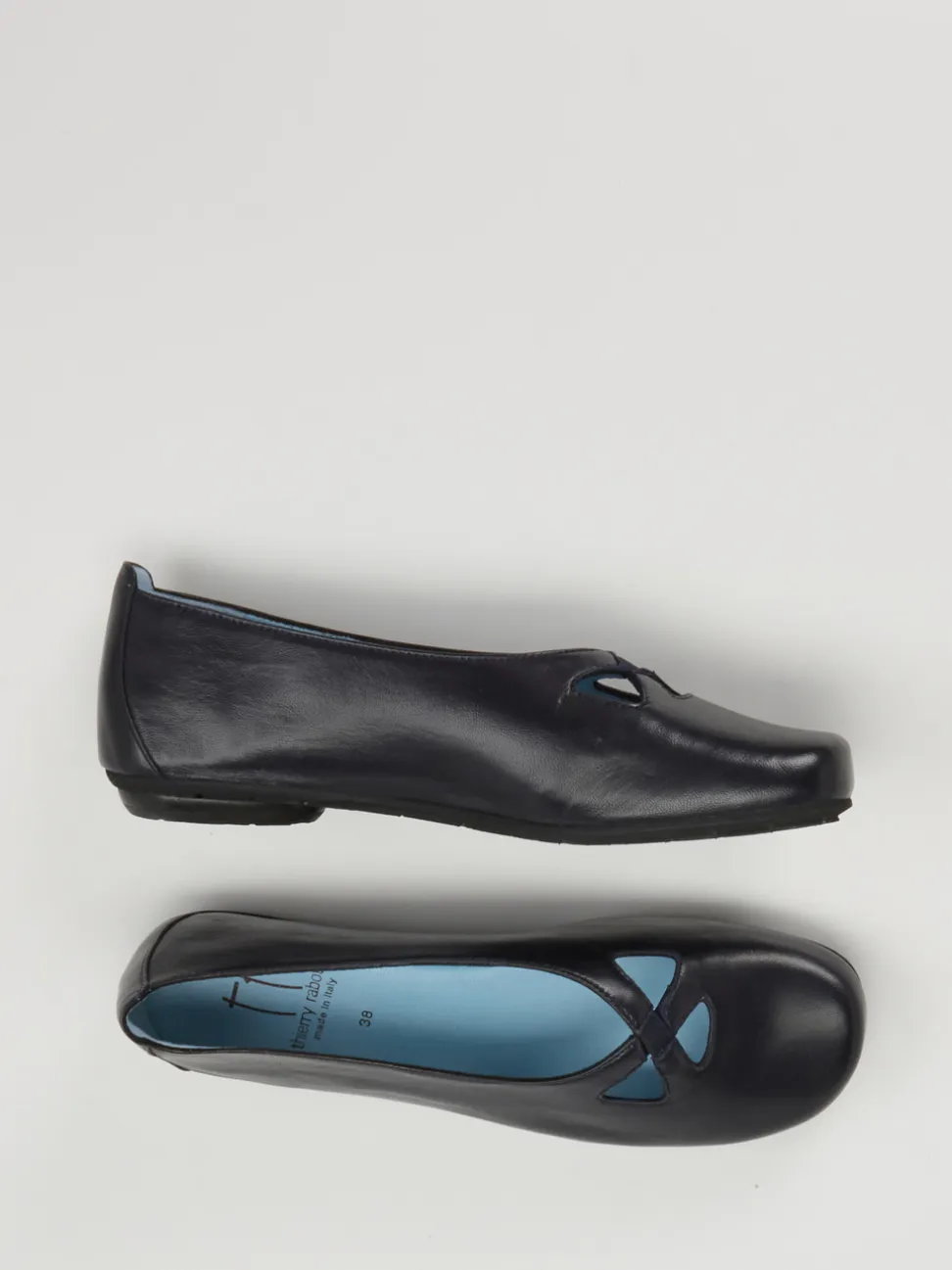 Thierry Rabotin – Ballerinas aus Lammleder Dunkelblau