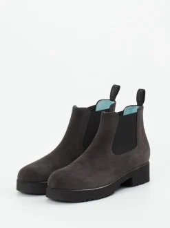 Thierry Rabotin – Chelsea Boots aus Veloursleder anthrazit