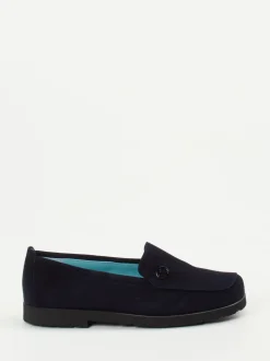 Thierry Rabotin – Loafer aus Veloursleder Dunkelblau