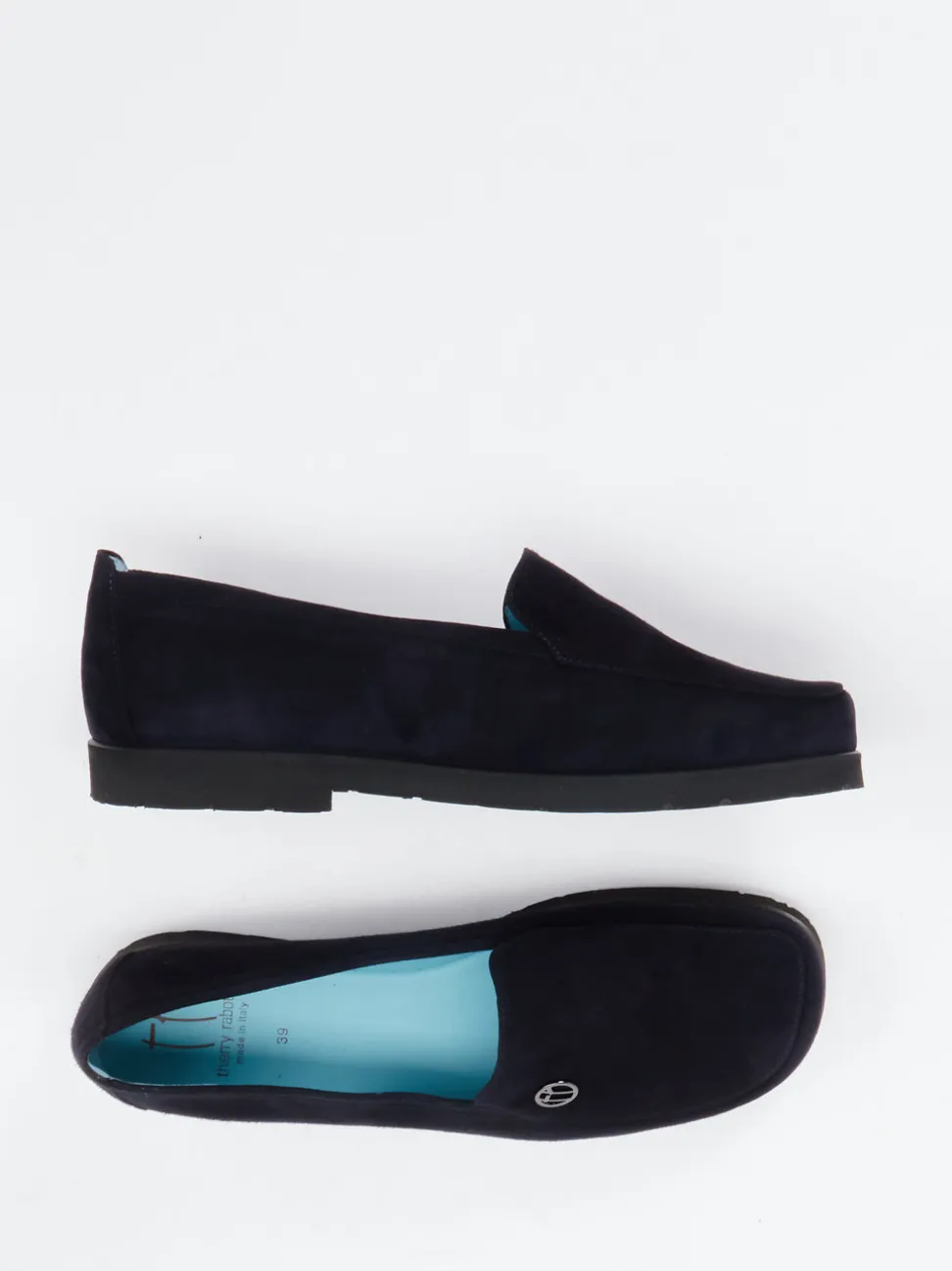 Thierry Rabotin – Loafer aus Veloursleder Dunkelblau