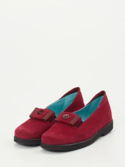Thierry Rabotin – Loafer aus Veloursleder bordeauxrot