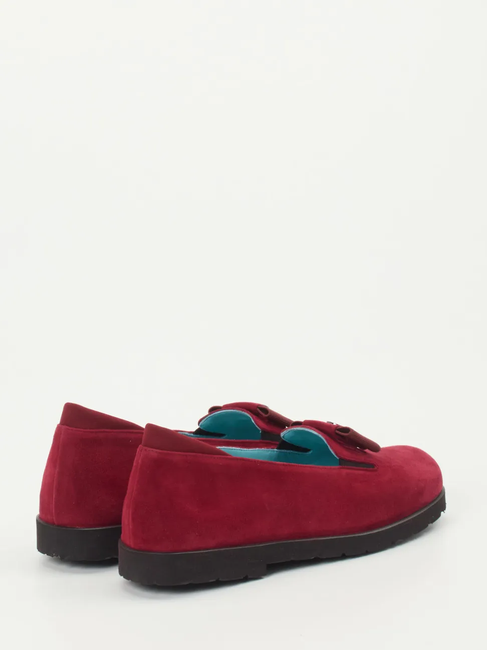 Thierry Rabotin – Loafer aus Veloursleder bordeauxrot