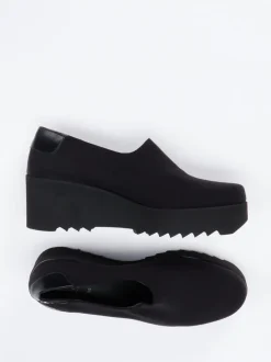 Thierry Rabotin – Plateau-Slipper aus Textil Schwarz
