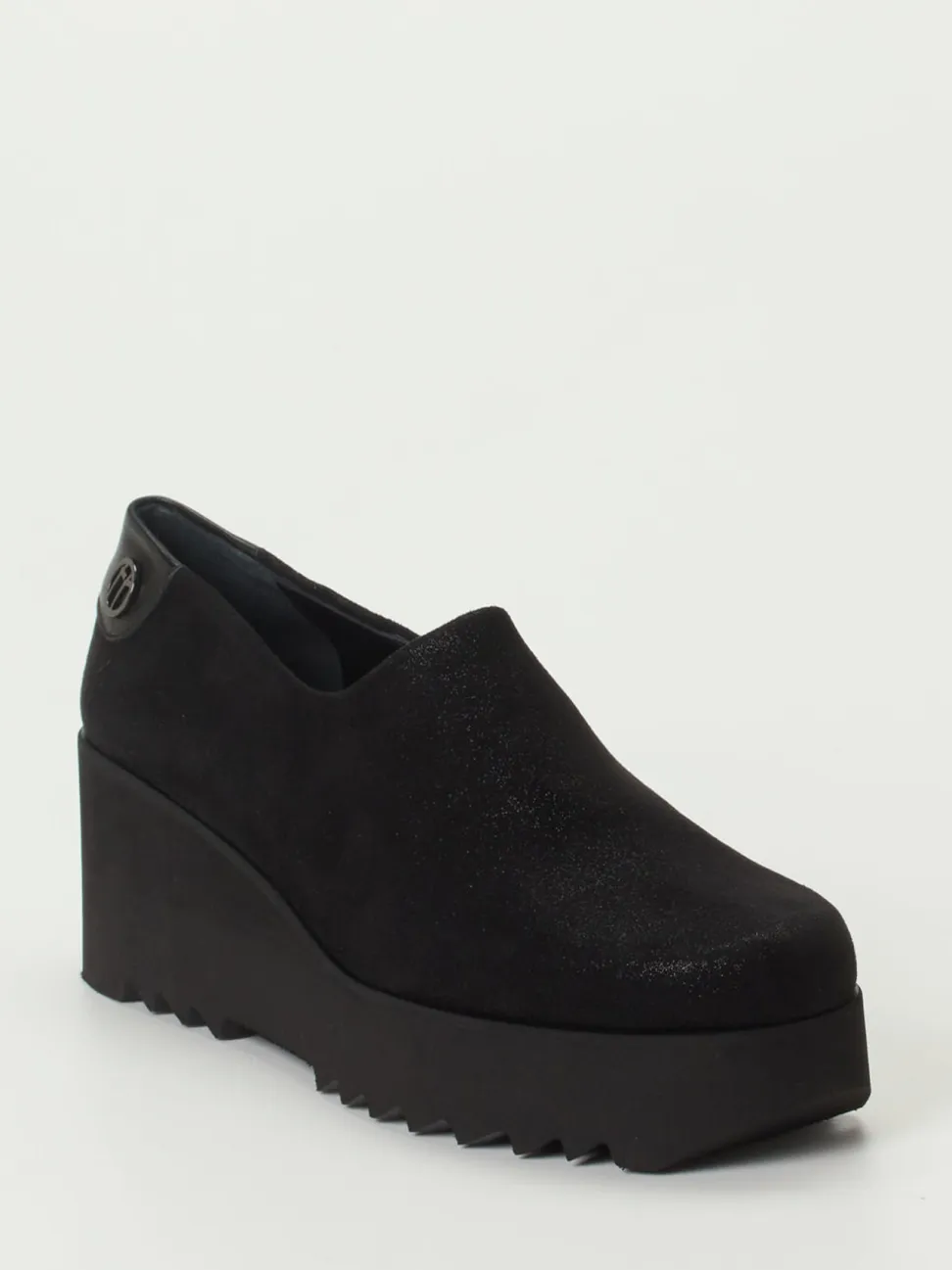 Thierry Rabotin – Plateau-Slipper aus Metallicleder Schwarz