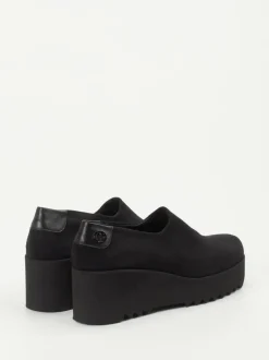 Thierry Rabotin – Plateau-Slipper aus Metallicleder Schwarz