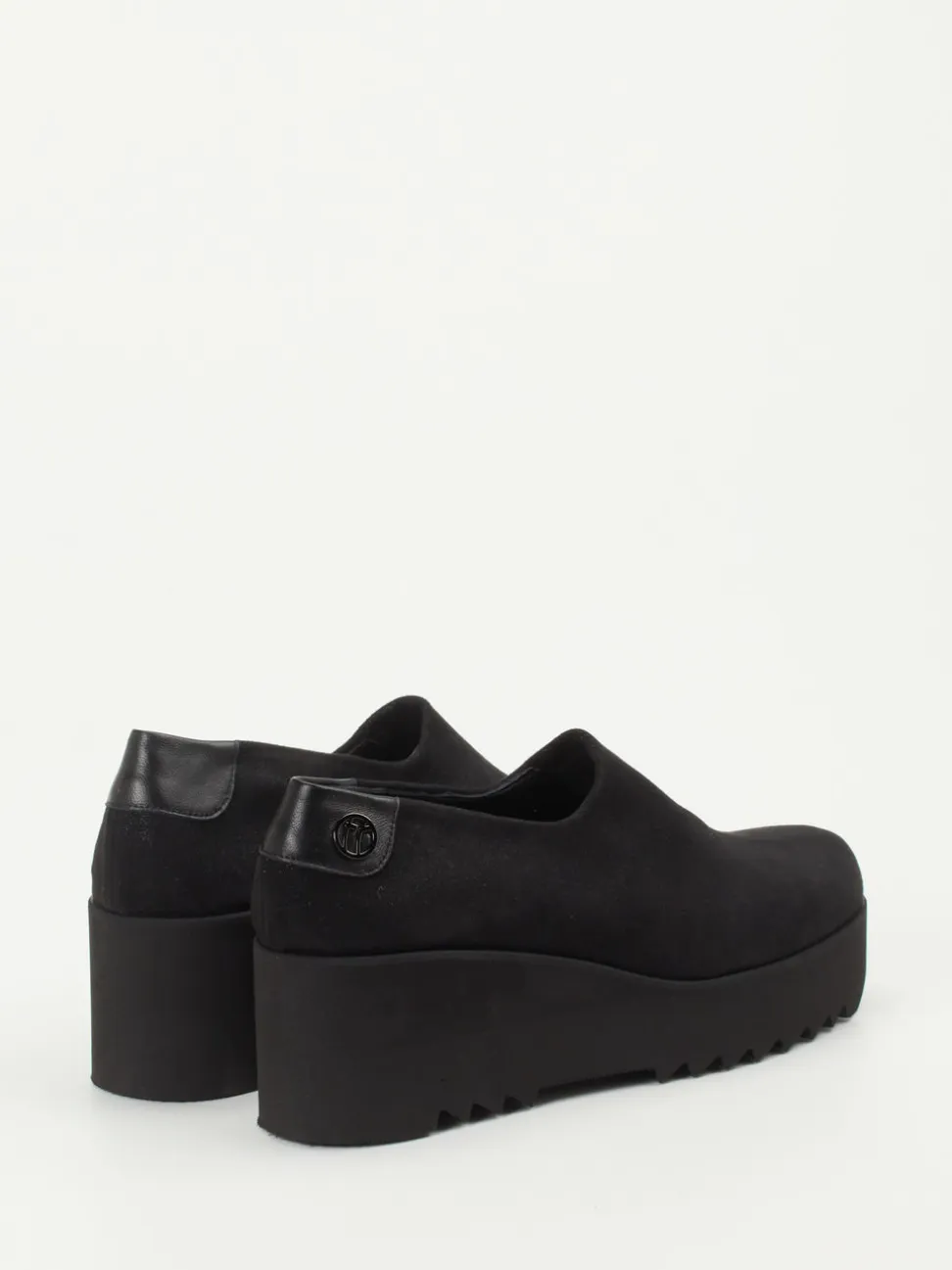 Thierry Rabotin – Plateau-Slipper aus Metallicleder Schwarz