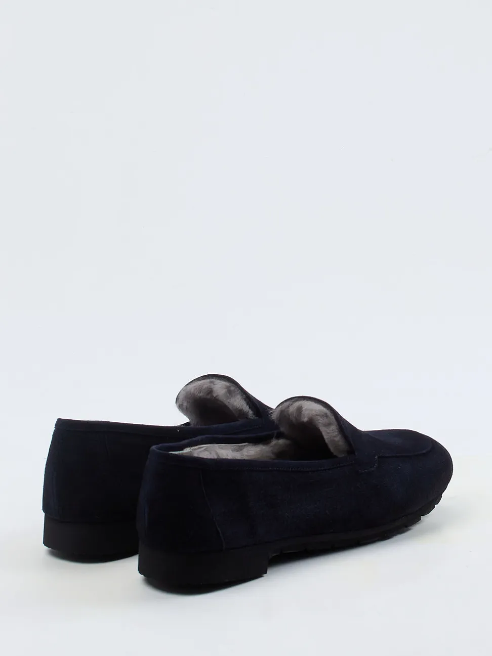 Thierry Rabotin – Slipper aus Veloursleder Dunkelblau