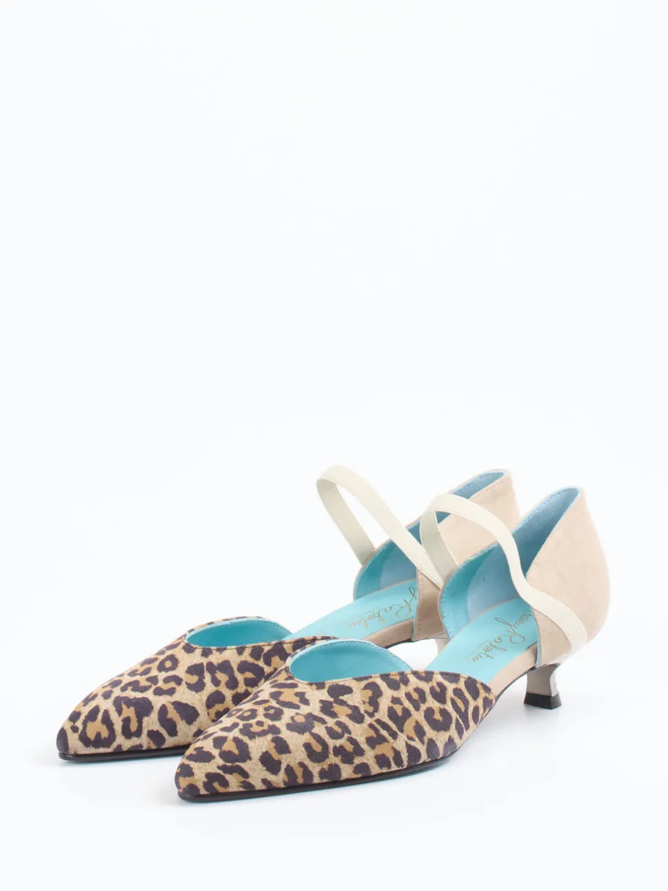 Thierry Rabotin – Spangenpumps aus Veloursleder Beige
