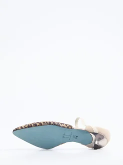 Thierry Rabotin – Spangenpumps aus Veloursleder Beige