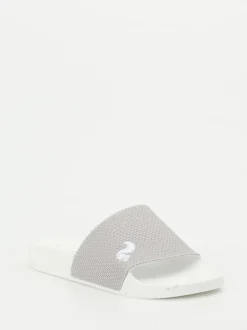 Thies – Badepantolette aus Textil in Hellgrau