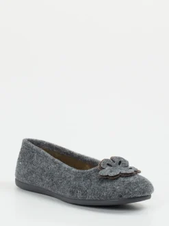 Thies – Ballerina-Hausschuh aus Wollfilz anthrazit