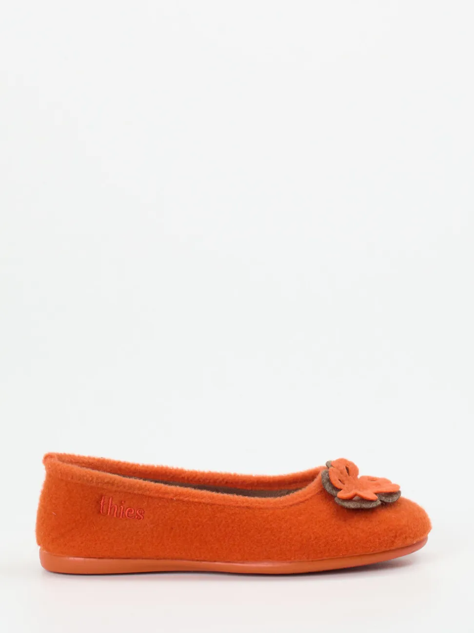 Thies – Ballerina-Hausschuh aus Wollfilz orange