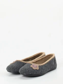 Thies – Ballerina-Hausschuh aus Filz in Anthrazit